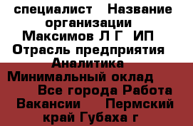 IT специалист › Название организации ­ Максимов Л.Г, ИП › Отрасль предприятия ­ Аналитика › Минимальный оклад ­ 30 000 - Все города Работа » Вакансии   . Пермский край,Губаха г.